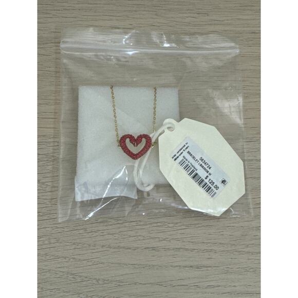 Swarovski Sublima Bracelet Romantic Swan Heart Red Gold Tone Plated - Picture 3 of 3